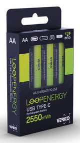 Verico Loopenergy Aa2550 8er-Pack Wiederaufladbar Usb-C