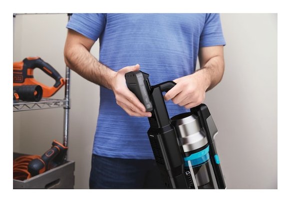 Aspiradora  Black & Decker Bsv520brb-Qw  De Pie Y Escoba Eléctrica Aspiradora Escoba Batería Secar Sin Bolsa 0,65 L Azul 2 Ah