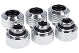 Pack Racores Alphacool Eiszapfen Hardtube Cromo 6 Unidades/13mm/Laton/Tubo Rigido 1012835