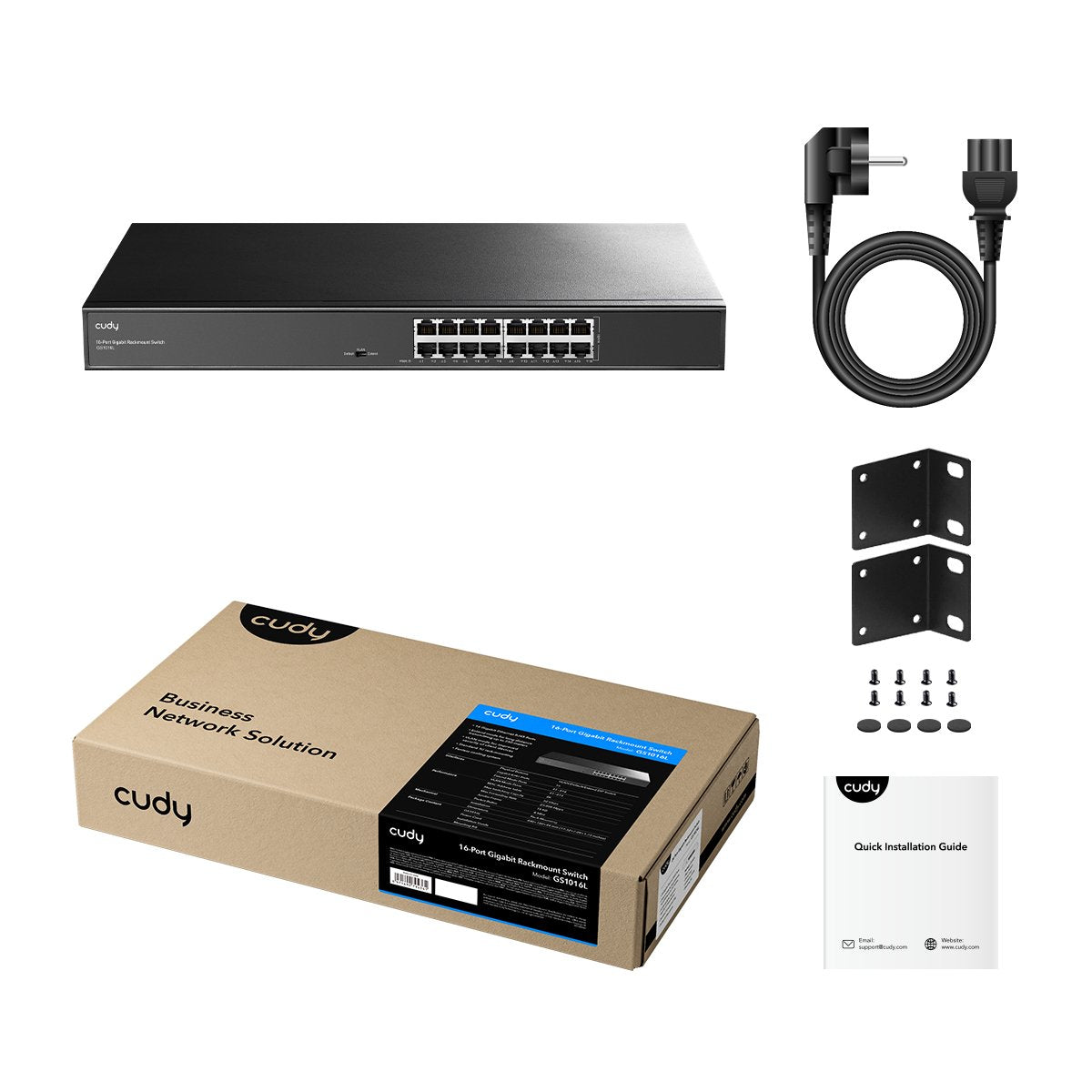 EAN 6971690794361 - Cudy GS1016L switch Gigabit Ethernet (10/100/1000) Negro imagen 4