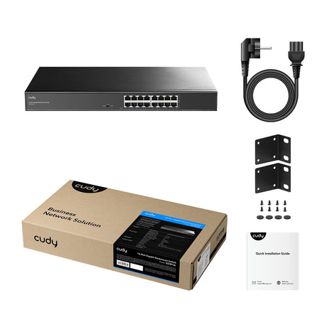 EAN 6971690794361 - Cudy GS1016L switch Gigabit Ethernet (10/100/1000) Negro imagen 4