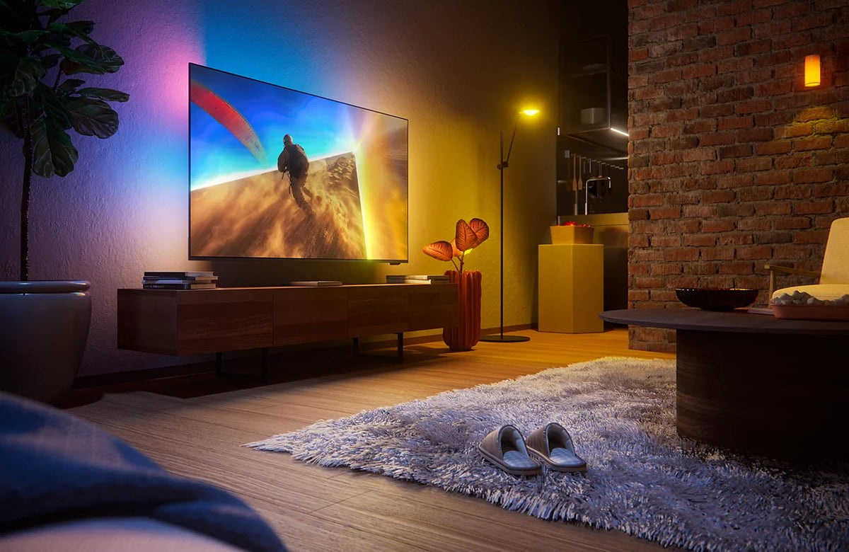Tv Philips 50pqs8701 4k  Qled 50  Ambilight P5 Perfect Picture Smart Tv Titan Os Dolby Atmos Hdr10+