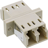 Adaptador De Fibra Óptica Inline Duplex Lc/Lc Mm Funda De Cerámica Con Brida Gris