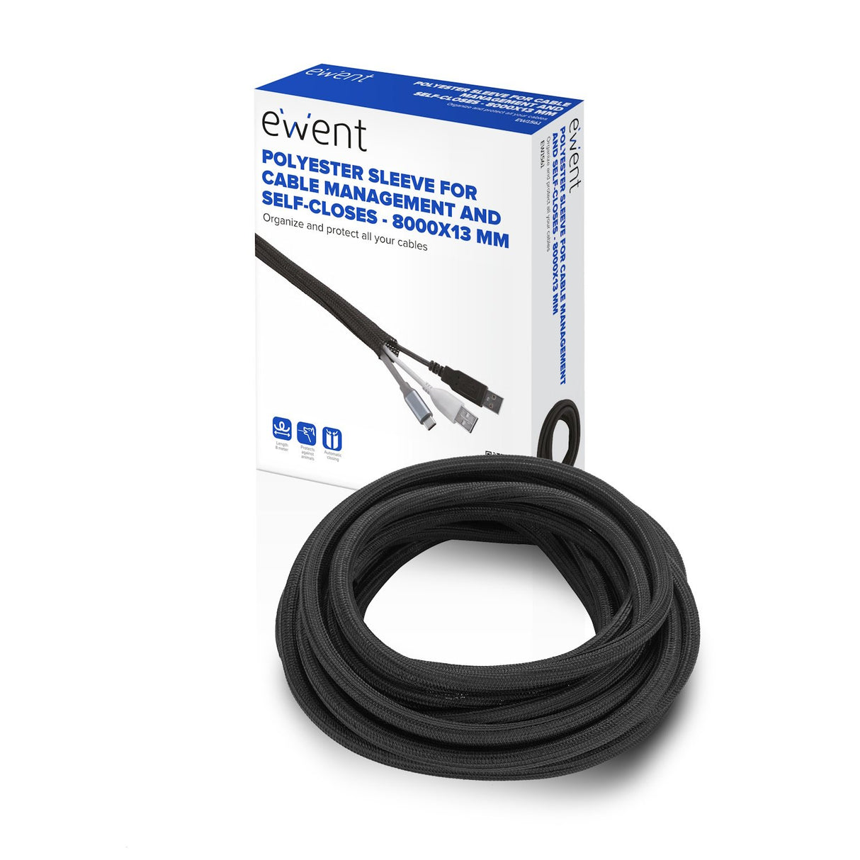 EAN 8052101431957 - Ewent EW1561 organizador de cables Universal Pasacables Negro 1 pieza(s) imagen 1
