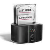 Adsa-Sc Base De Conexión, Usb 3.2 Gen 1 - 2x Sata 6g 2.5"/3.5" Ssd/Hdd Clone Dual