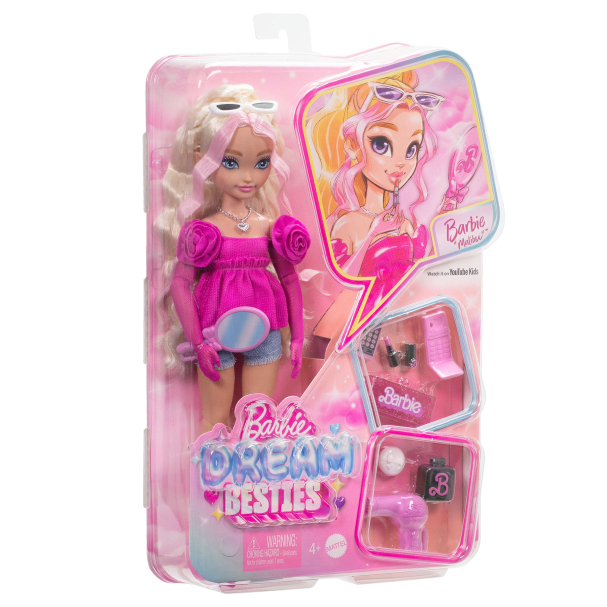 Mattel Barbie Dream Besties Malibu Y Accesorios Muñeca Hyc21