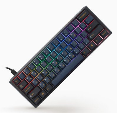 Teclado Mecánico Ducky One 3 Pro 60% Pbt Rgb 8k - Negro - Interruptores Mx Brown (Pt)