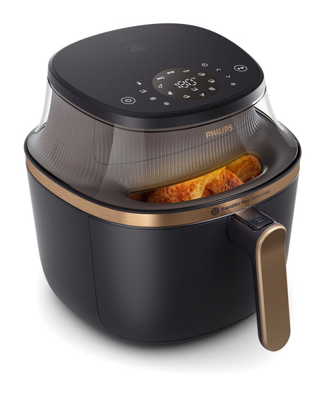 EAN 8720389034329 - Philips 3000 series NA342/00 freidora Sencillo Independiente 2000 W Freidora de aire caliente Negro, Oro imagen 1