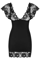 Imperia Chemise Y Tanga Color Negro Talla (Interno):S/M