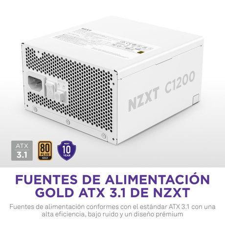 EAN 5056547206271 - NZXT C1200 Gold ATX 3.1 unidad de fuente de alimentación 1200 W 24-pin ATX Blanco imagen 8
