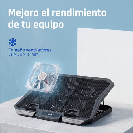EAN 8435364319703 - iggual RP6V17 Soporte para ordenador portátil Negro 43,2 cm (17") imagen 3