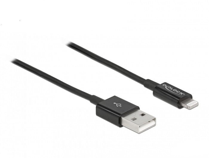 Delock Cable Datos Y Carga Usb Para Iphone, Ipad, Ipod Negro 1 M