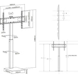 Inline® Tv Stand, Height Adjustable, For Led Tv 37"-70" (94-178cm), Max. 40kg