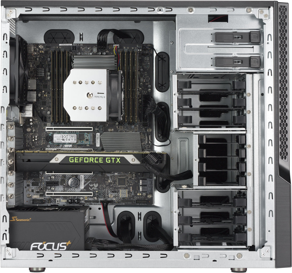 Caja Pc Supermicro Superchassis Gs5a-754k Midi Tower Negro, Gris 750 W
