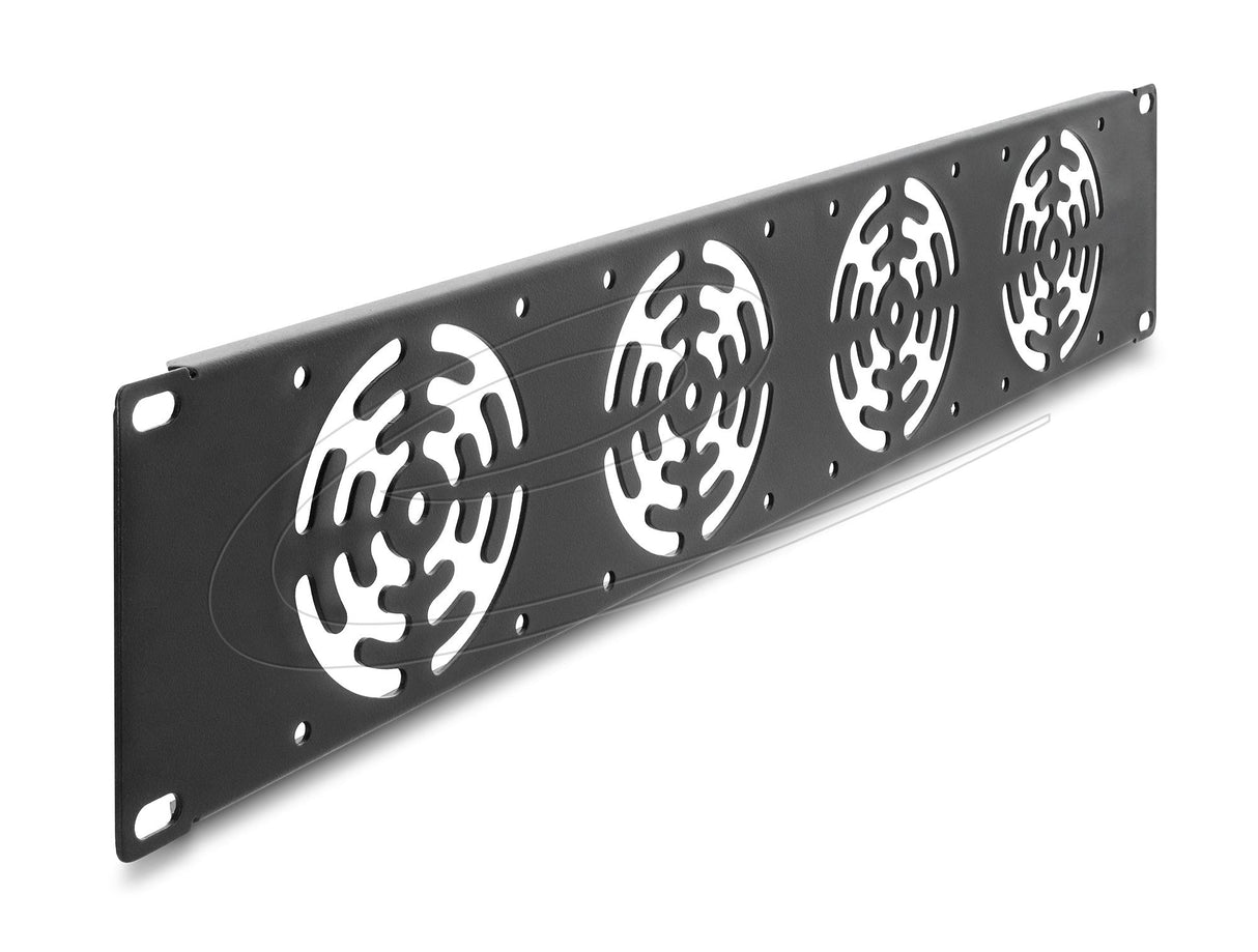 19? 2 He Rackblende Für 4 Lüfter 80 X 80 Mm Dunkelgrau