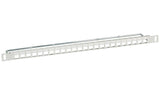 Efb Verteilerfeld 19" 0,5he 24-Port, Metall, Grau Ral7035