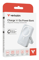 EAN 0023942322665 - Verbatim Charge 'n' Go Magnetic Wireless Polímero de litio 10000 mAh Cargador inalámbrico Azul imagen 3