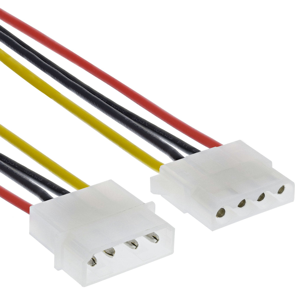 Cable De Extensión De Fuente De Alimentación Inline Molex De 4 Pines Macho A Hembra De 0,5 M