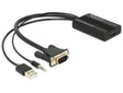 EAN 4043619625970 - DeLOCK 62597 adaptador de cable de vídeo 0,25 m HDMI tipo A (Estándar) VGA (D-Sub) + 3.5mm + USB Type-A N imagen 1