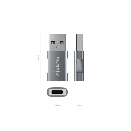 EAN 8436574707656 - AISENS A108-0655 cambiador de género para cable USB C USB A imagen 3