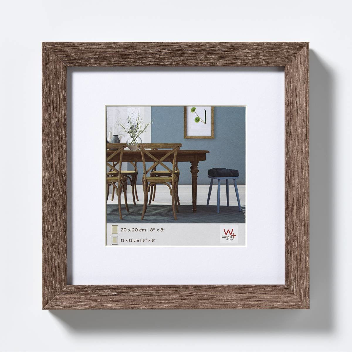 Nogal Walther Fiorito 40x40 Madera Incl. Passepartout Ef440n