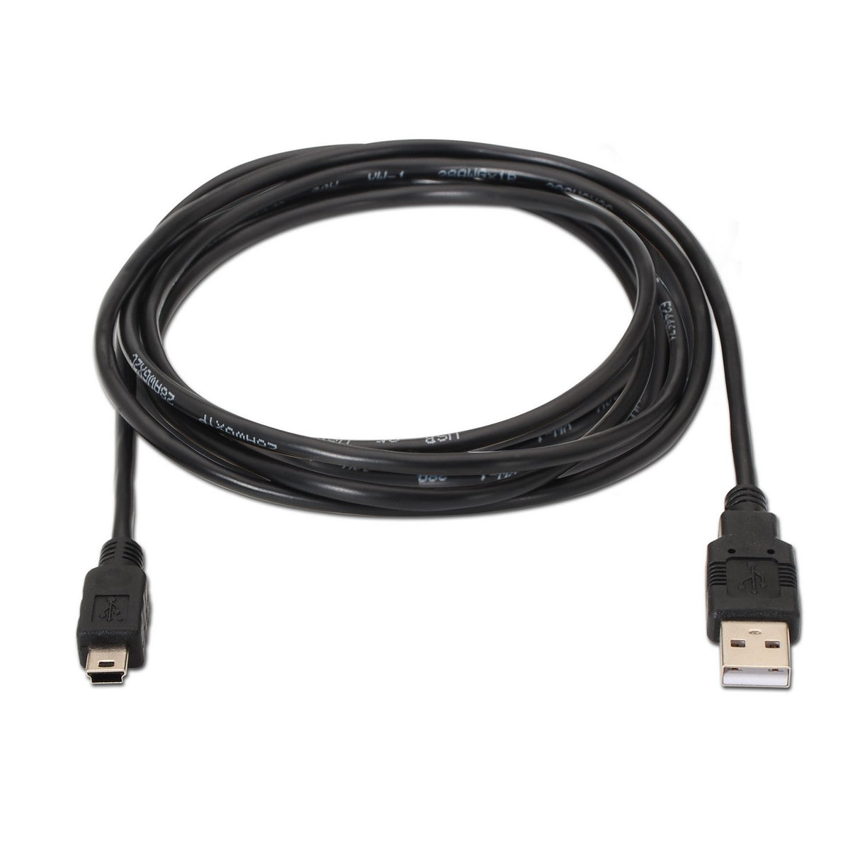 EAN 8436574700220 - AISENS A101-0023 cable USB USB 2.0 0,5 m USB A Mini-USB B Negro imagen 2