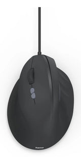 Hama Ecm-500l Raton Optico Vertical Para Zurdos 1800dpi - Cable 180cm - Ergonomico - Silencioso - 7 Botones -