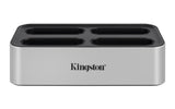 Kingston Workflow Station + Lector De Tarjetas Sd, Estación De Acoplamiento Plateado/Negro Wfs-S
