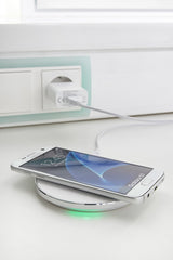 Cargador Intenso Qi Inalambrico 10w Aluminio Blanco Rapido