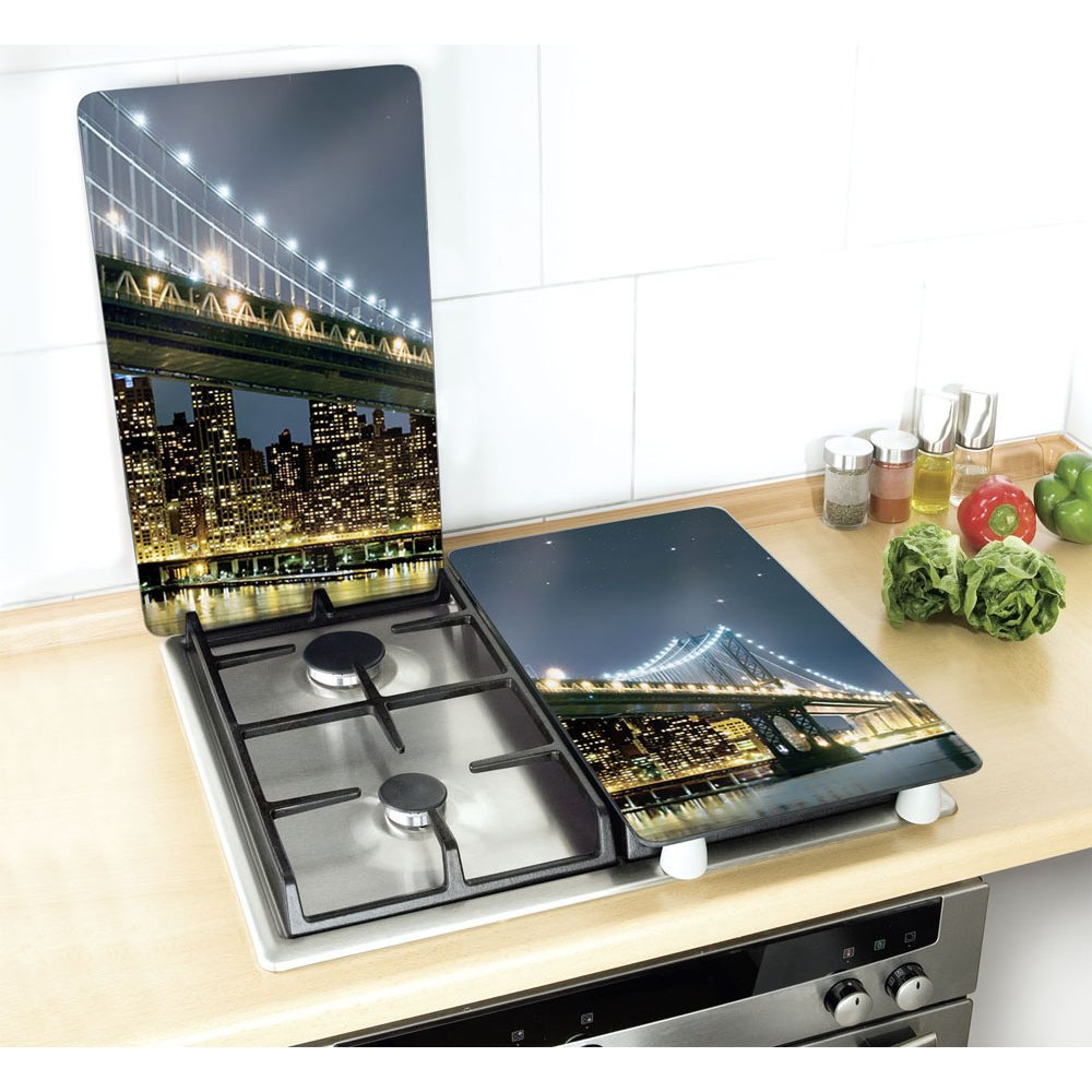 Placas Cobertoras De Vidrio Universales Brooklyn Bridge 2 Unid. 2521320100 Wenko