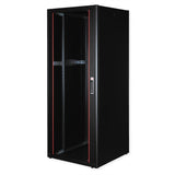 Roline 19-Zoll Netzwerkschrank Basic 42he, 800x800 Bxt Glastr Schwarz