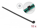 Delock 19562 Sujetacables Resistente A Los Rayos Uv La 610 X An 9,0 Mm Negro, 10 Piezas