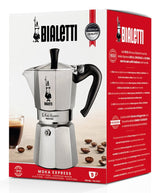 EAN 8006363011655 - Bialetti Moka Express Cafetera italiana 0,55 L Negro, Plata imagen 6