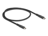 Delock 80023 Cable Usb 20 Gbps Usb Type-C Macho A Macho Pd 3.0 100 W E-Marker 0,5 M Metal Negro