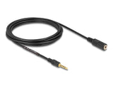 Delock 85733 Cable De Extensión Conector Estéreo 3,5 Mm De 5 Pines, Macho A Hembra 3 M Negro