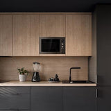 Cecotec Grandheat 2550 Built-In Steel Microondas Encastrable Con Grill 25l 1320w - Temporizador Hasta 60min - 8 Funciones Preconfiguradas