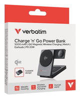 Verbatim Foldable 3-In-1 Magnet. Wireless Pb 5000mah Grau   32294
