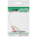 Adaptador De Auriculares De Audio Inline De 3,5 Mm Y 4 Pines A 2 Micrófonos Y Altavoces De 3,5 Mm 0,25 M