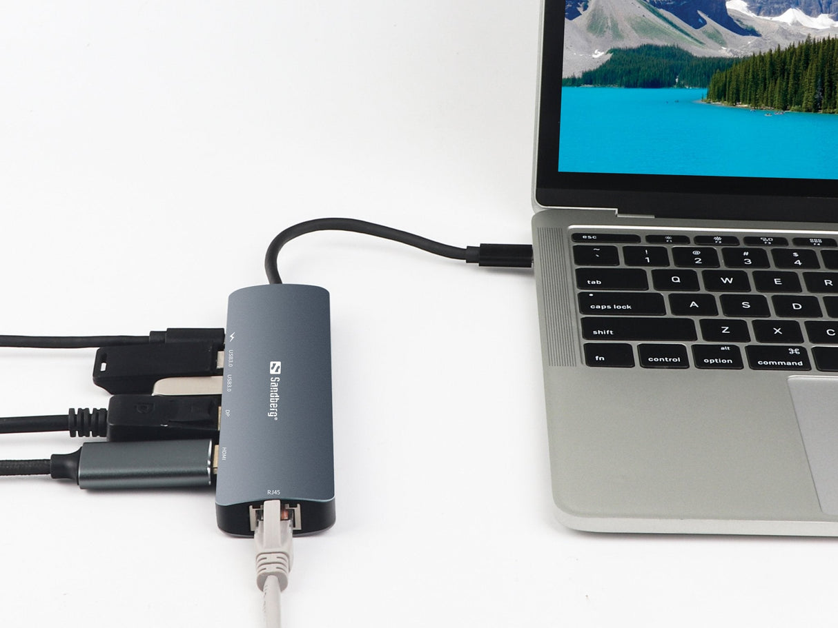 Sandberg 136-43 Hub De Interfaz Usb 3.2 Gen 1 (3.1 Gen 1) Type-C Gris