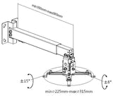 Equip Soporte De Proyector Inclinable Para Techo O Pared 430-650mm Hasta 20kgs Blanco