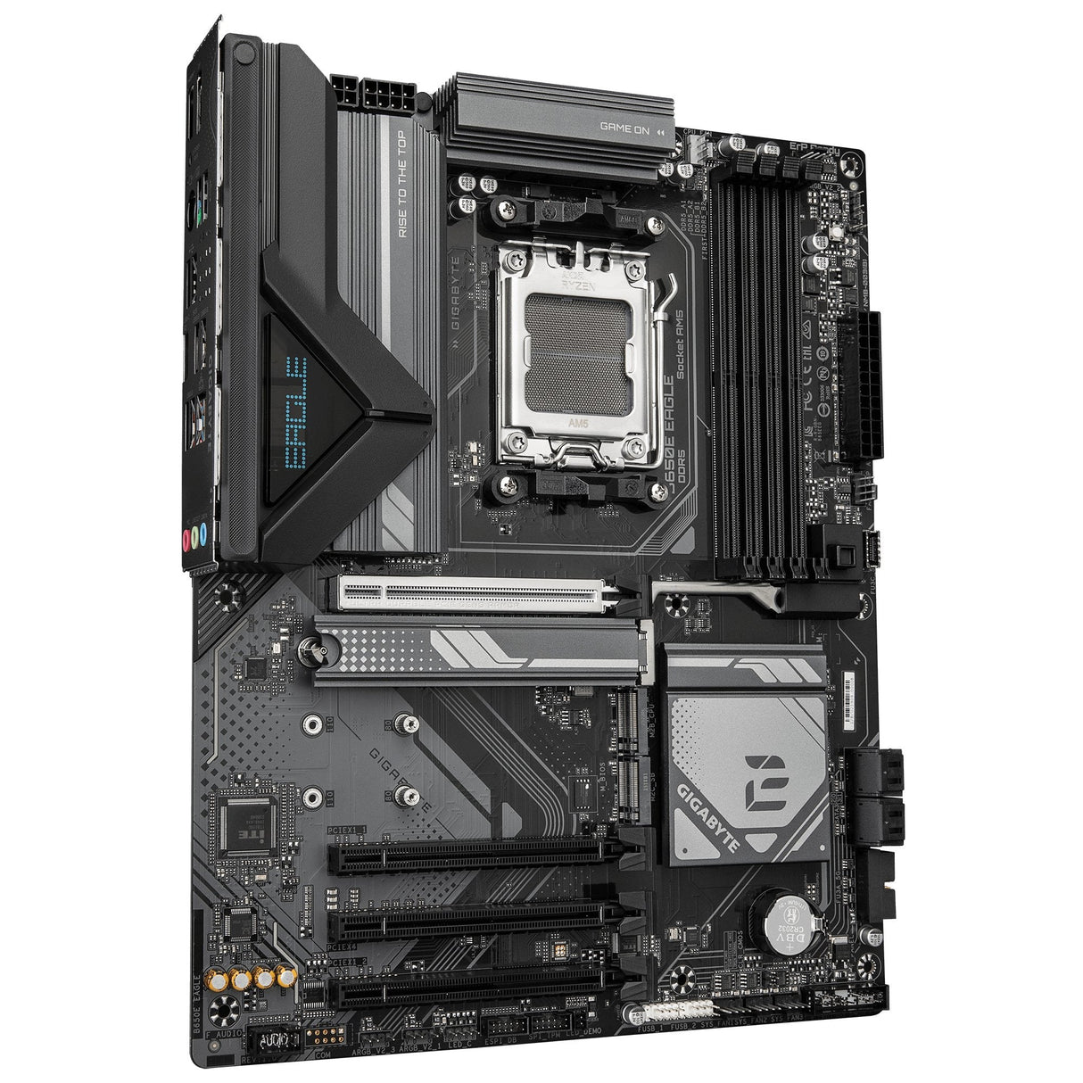 Placa Base Gigabyte B650e Eagle  Procesadores Amd Ryzen 9000 Series, Vrm De 8+2+2 Fases, Hasta 8200 Mhz Ddr5 (Oc), 1x Pcie 5.0 + 2x Pcie 4.0 M.2, Lan 2.5 Gbe, Usb 3.2 Gen 2