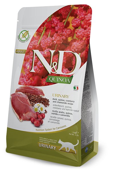 EAN 8010276036971 - Farmina Pet Food N&D CAT QUINOA URINARY DUCK 5 KG alimento seco para gatos Adulto Pato imagen 1