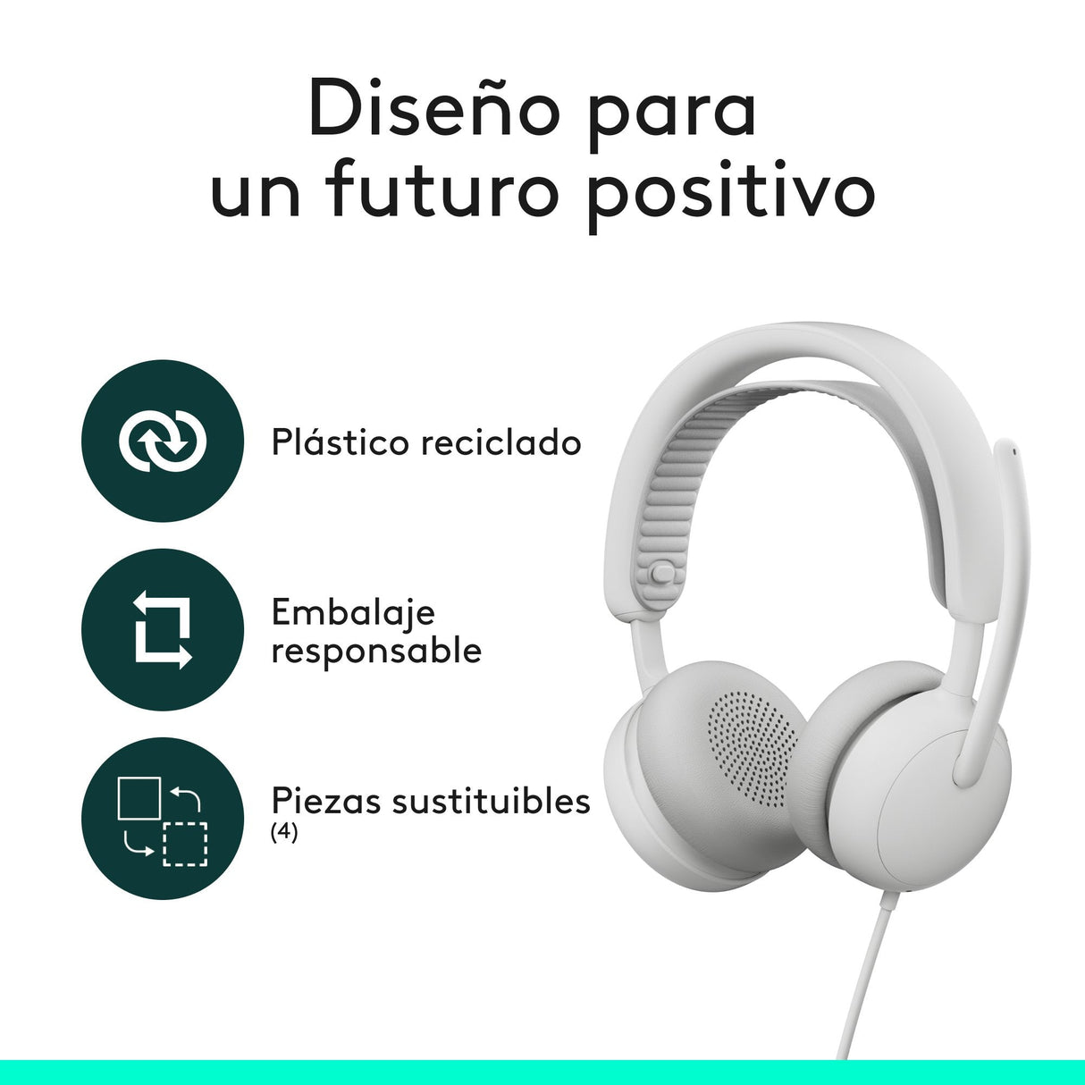 Logitech Zone Wired 2 Headset, Wei