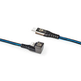 Nedis Usb-Kabel Usb 2.0  Apple Lightning 8-Pin  Usb-C Stecker  60 W  480 Mbps  Vernickelt  1.00 M  Rund  Geflochten / Nylon  Blau / Schwarz