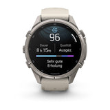 Garmin Fenix 9 Pro Titanio Con Correa De Silicona En Blanco Smartwatch 43mm