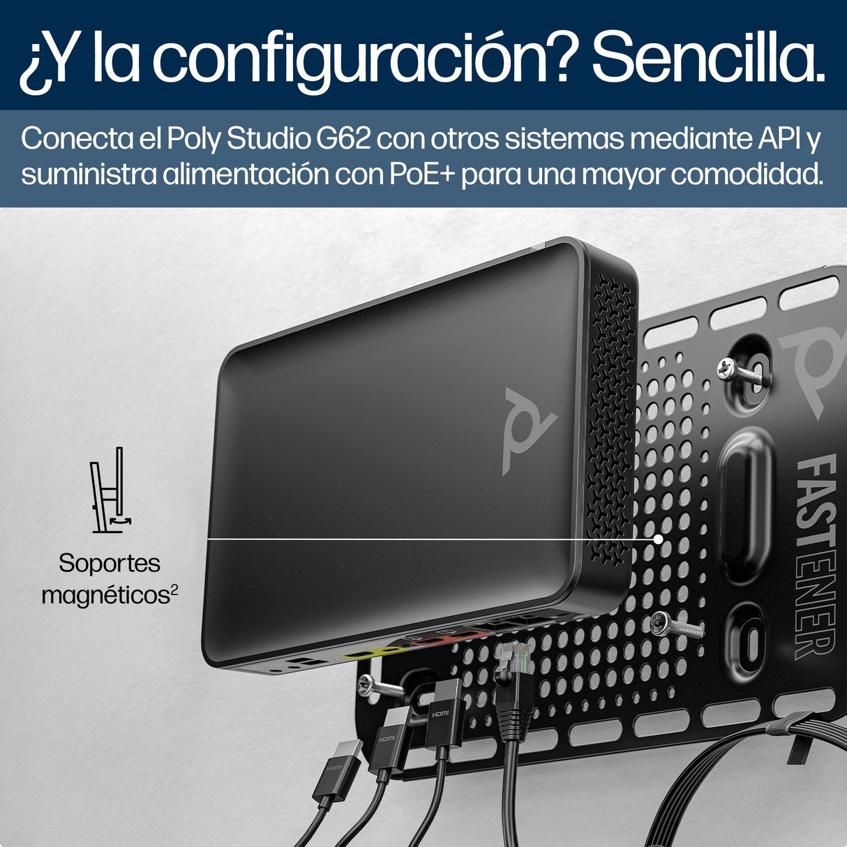 Poly Sistema De Videoconferencia G62 Con Kit De Placa De Montaje Y Sin Cable De Alimentación Taa
