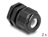 Delock Ex Prensaestopas M16 Negro 2 Piezas