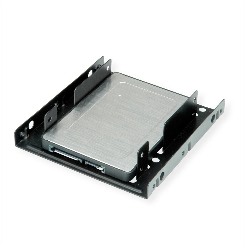 Roline Montageadapter, 3,5 Zoll Rahmen Fr 2x 2.5 Hdd Ssd, Metall, Schwarz