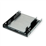 Roline Montageadapter, 3,5 Zoll Rahmen Fr 2x 2.5 Hdd Ssd, Metall, Schwarz