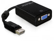 EAN 4043619618484 - DeLOCK 61848 adaptador de cable de vídeo 0,125 m VGA (D-Sub) DisplayPort Negro imagen 1